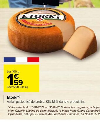 Carrefour Etorki offre