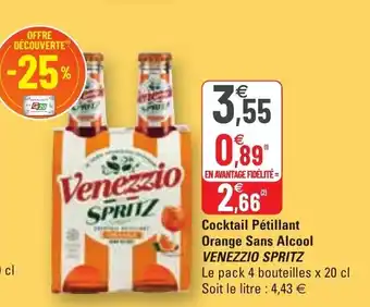 G20 Cocktail pétillant orange sans alcool VENEZZIO SPRITZ offre