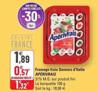 Fromage frais saveurs d'italie APÉRIVRAIS