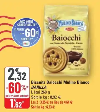 G20 Biscuits baiocchi mulino bianco BARILLA offre