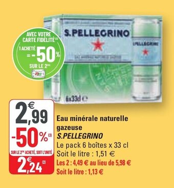 Eau minérale naturelle gazeuse S.PELLEGRINO