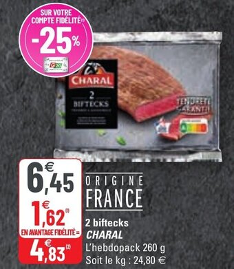 G20 2 biftecks CHARAL offre