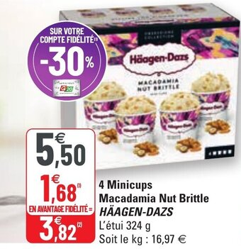 G20 4 Minicups macadamia nut brittle Häagen-Dazs offre