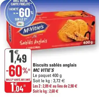Biscuits sablés anglais MC VITIE'S