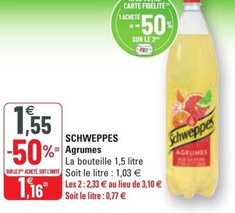 G20 SCHWEPPES agrumes offre