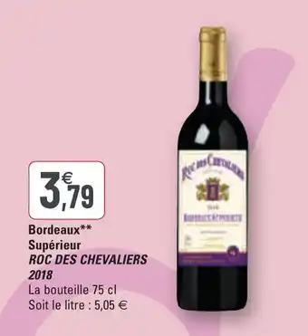 G20 Bordeaux supérieur ROC DES CHEVALIERS 2018 offre