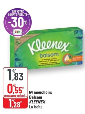 G20 64 Mouchoirs balsam KLEENEX offre