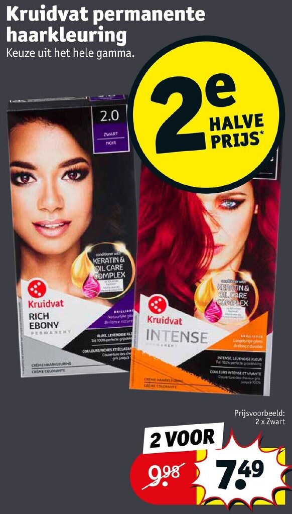Promo Kruidvat permanente haarkleuring chez Kruidvat