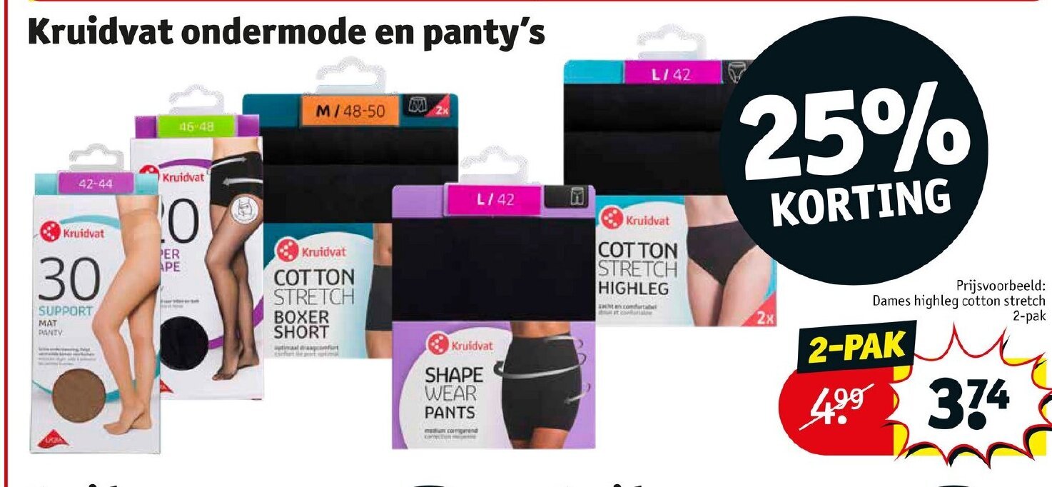 Promo Kruidvat ondermode en panty's chez Kruidvat