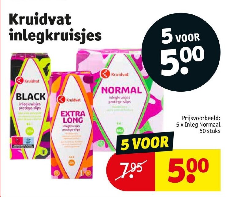 Promo Kruidvat inlegkruisjes chez Kruidvat