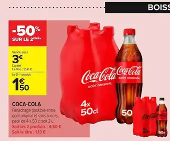 Carrefour Contact Coca-cola offre