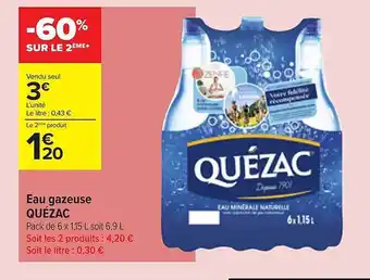 Carrefour Contact Eau Gazeuse Quézac offre