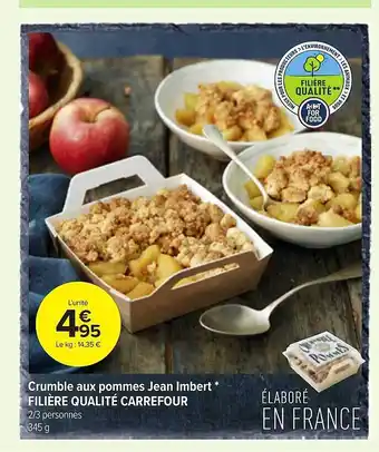 Carrefour Contact Crumble Aux Pommes Jean Imbert Filière Qualité Carrefour offre