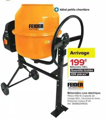 Bétonnière Cuve électrique Feider
