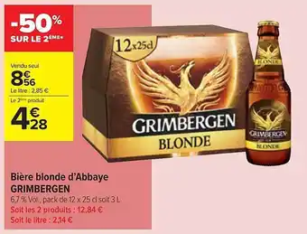 Bière Blonde D'abbaye Grimbergen