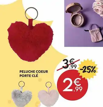 Maxi Bazar Peluche Cœur Porte Clé offre