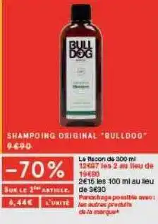 Shampoing Original Bulldog -70% Sur Le 2ème Article