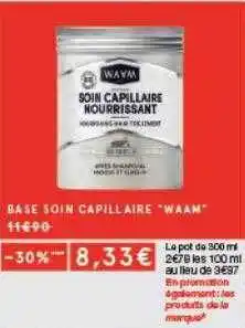 Monoprix Base Soin Capillaire Waam offre