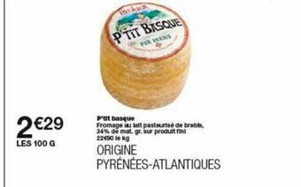 Monoprix P'tit Basque offre