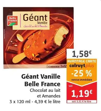 Colruyt Géant Vanille Belle France offre
