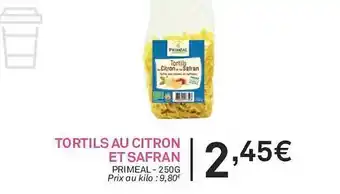 Tortils Au Citron Et Safran Premeal
