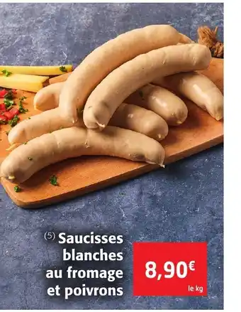 Colruyt Saucisses Blanches Au Fromage Et Poivrons offre