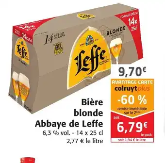 Colruyt Bière Blonde Abbaye de Leffe offre