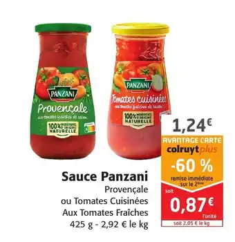 Colruyt Sauce Panzani offre