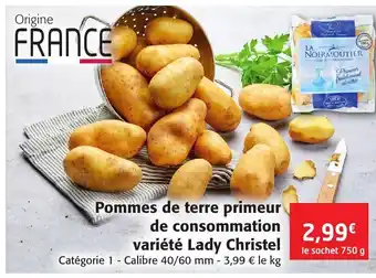 Colruyt Pommes de Terre Primeur de Consommation Variété Lady Christel offre