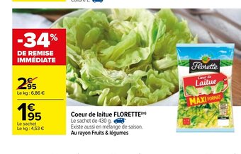 Carrefour Coeur de laitue Florette offre