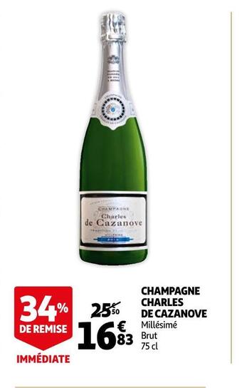 Auchan Charles de cazanove champagne offre