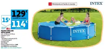 Auchan Intex piscine tubulaire métal frame junior offre