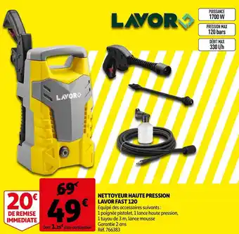 Auchan Lavor nettoyeur haute pression fast 120 offre