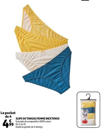 Auchan In extenso slips ou tangas femme offre