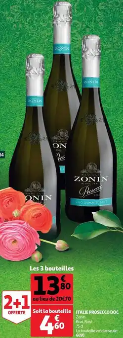 Auchan Zonin italie prosecco doc offre