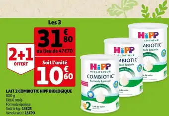 Auchan Hipp biologique lait 2 combiotic offre