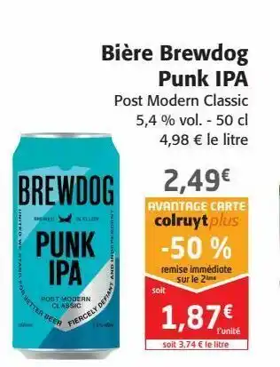 Colruyt Bière brewdog punk ipa offre