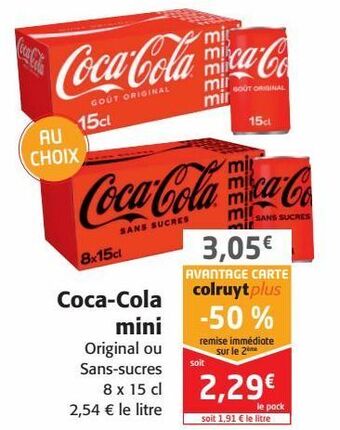 Colruyt Coca-cola mini offre