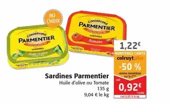Colruyt Sardines parmentier offre