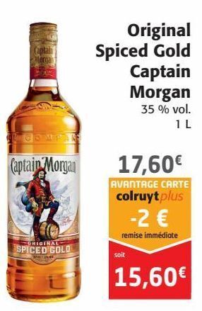 Colruyt Original spiced gold captain morgan offre