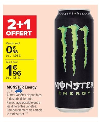 Carrefour Monster Energy offre