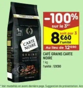 Leader Price Café Grains Carte Noire offre