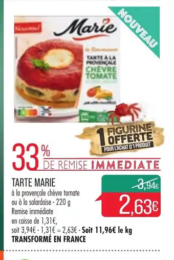 Match tarte Marie offre