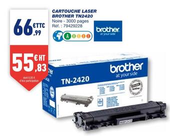 Bureau Vallée Brother cartouche laser tn2420 offre