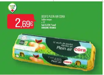 Match Oeufs Plein Air Cora Calibre Moyen X 12 Origine France offre