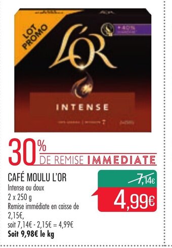 Match Café Moulu L'or offre