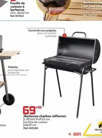 Gifi Feuille de cuisson à barbecue dim. 36x42 cm ref.357023 couvercle avec poignée, pour une cuisson optimisée tablette, pour o offre