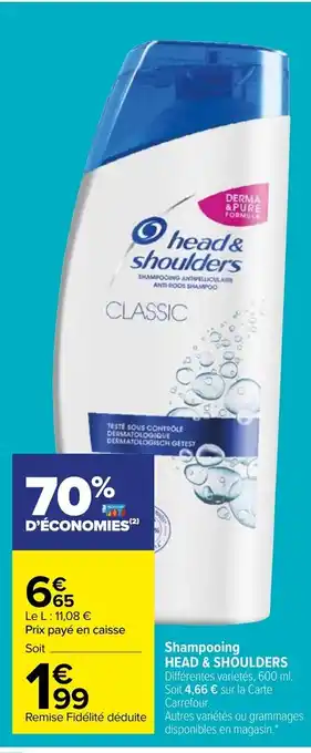 Carrefour Shampooing Head & shoulders offre