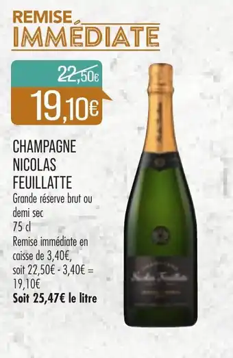 Match Champagne nicolas feuillatte offre