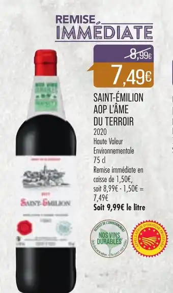 Match Saint-émilion aop l'âme du terroir offre